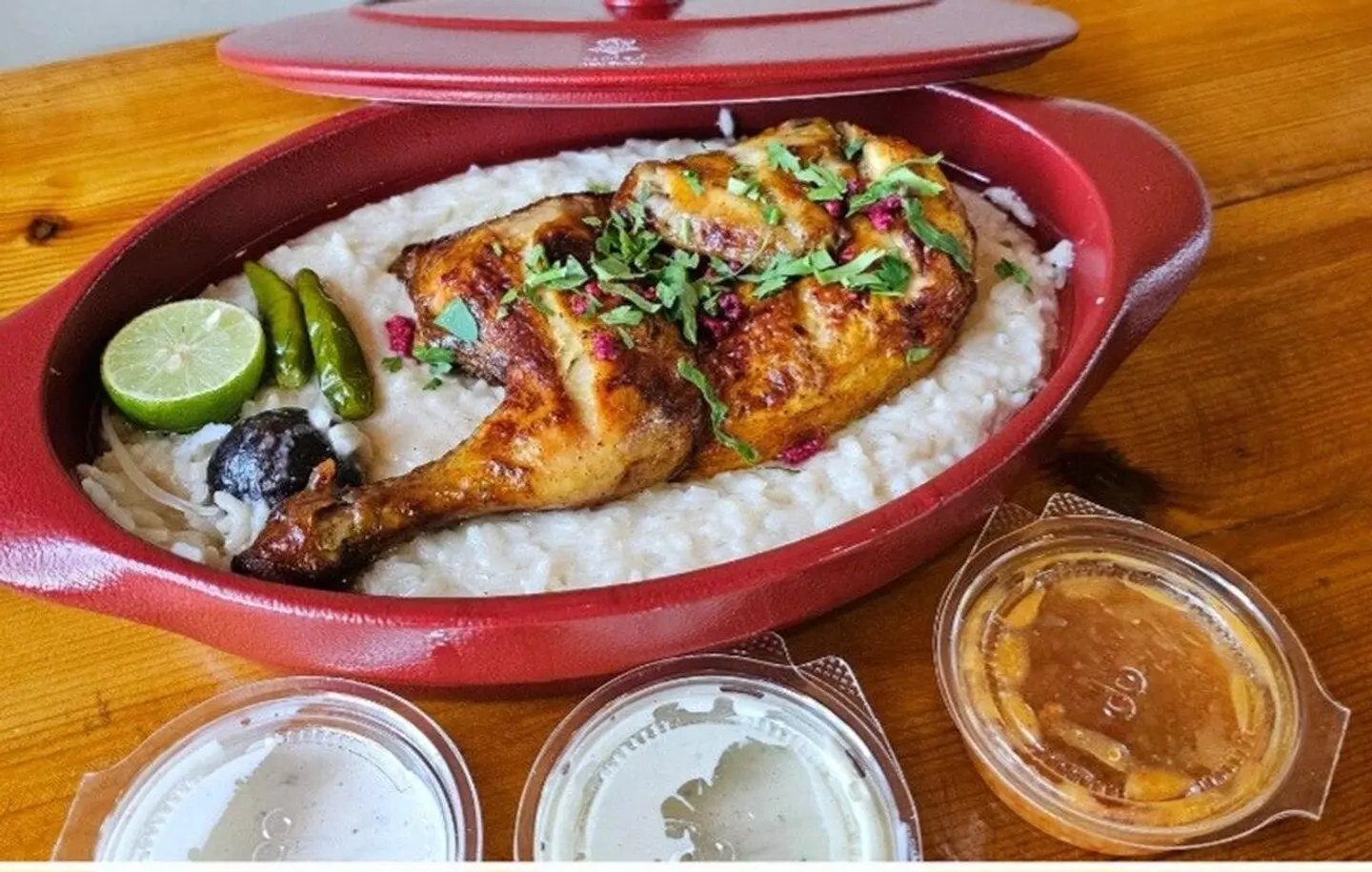 Taif Style Saleeq With Grilled Chicken