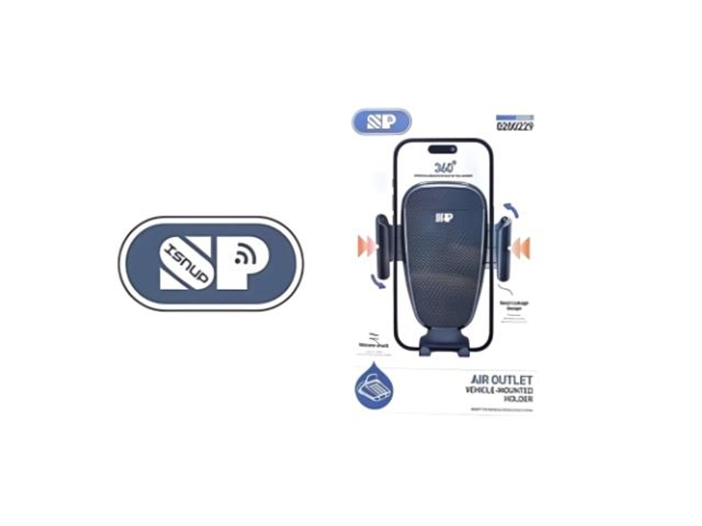 حامل إس بي مشبك فتحات المكيف أسود