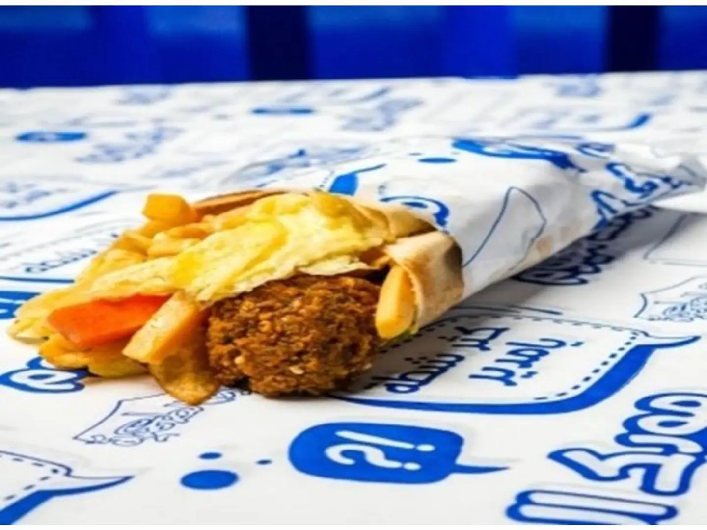 Falafel With Fried Egg And Cheese Jumbo Sandwich
