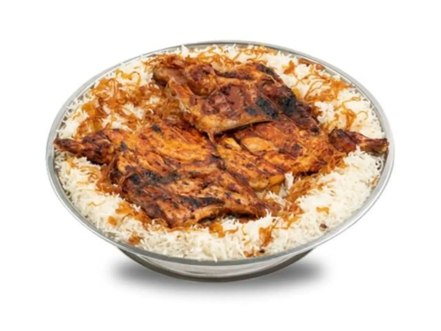 Whole Charcoal Chicken With Bashawer Rice