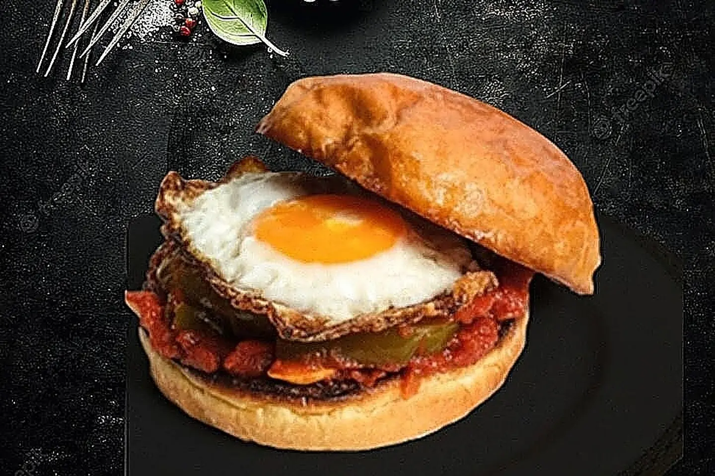 Omelette Burger
