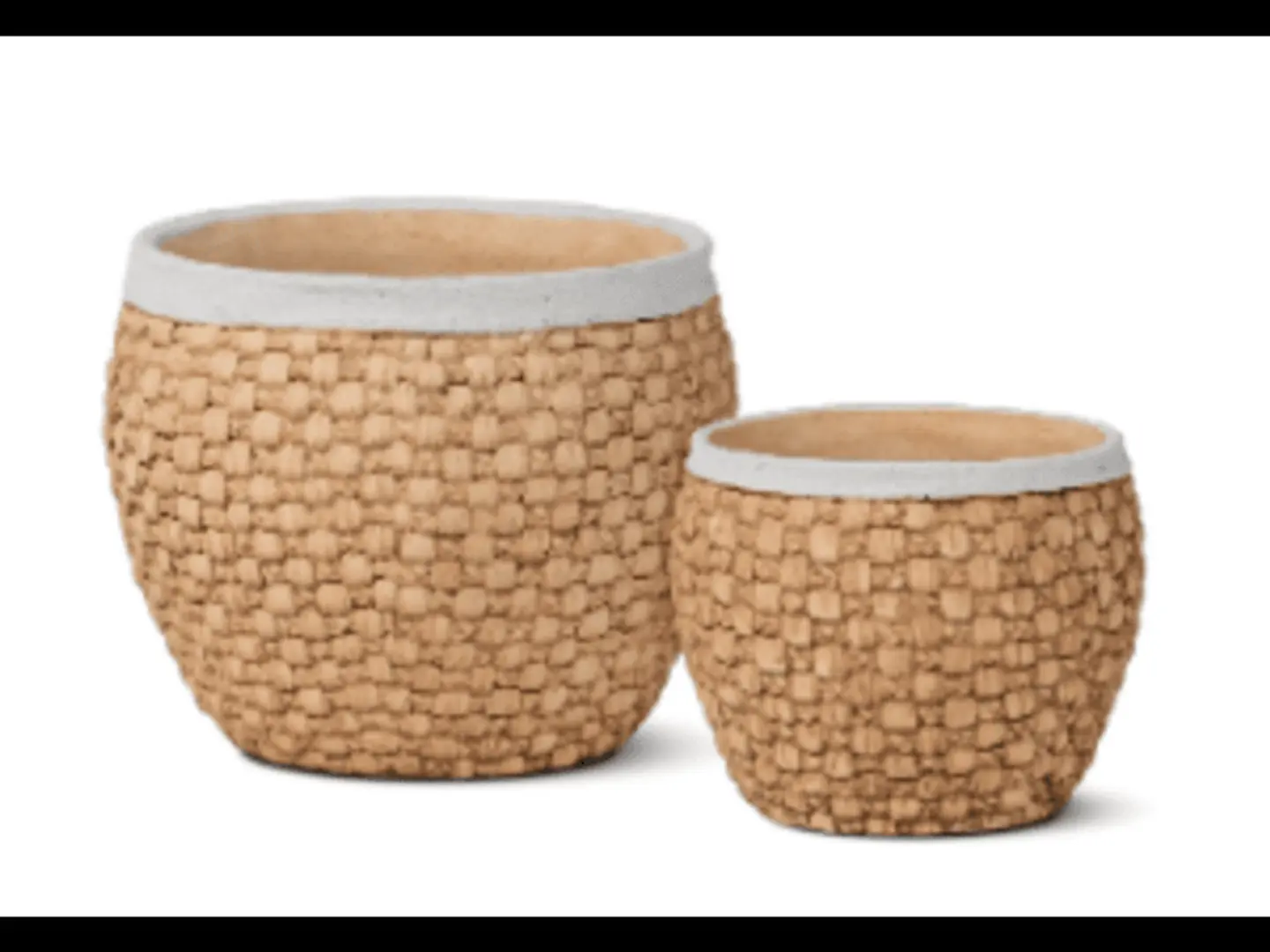 Cement Pot With A Rustic Design