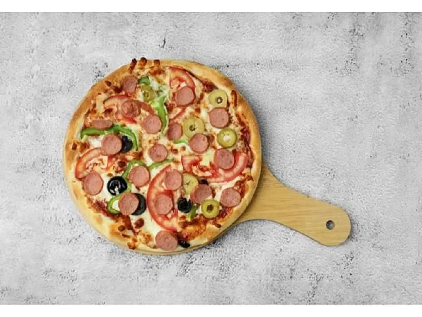 Labneh And Hot Dog Pizza