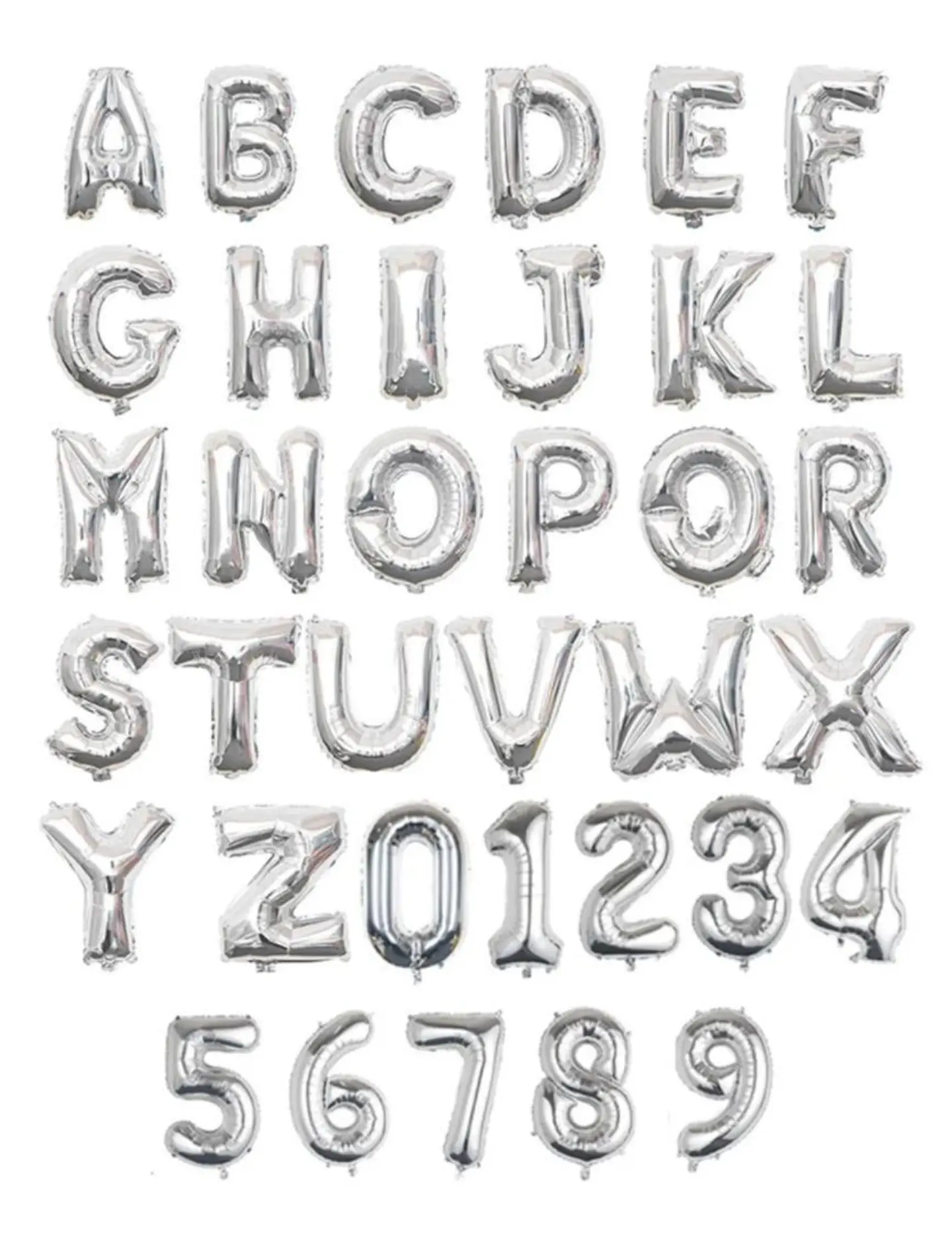Silver Letter Helium Balloon