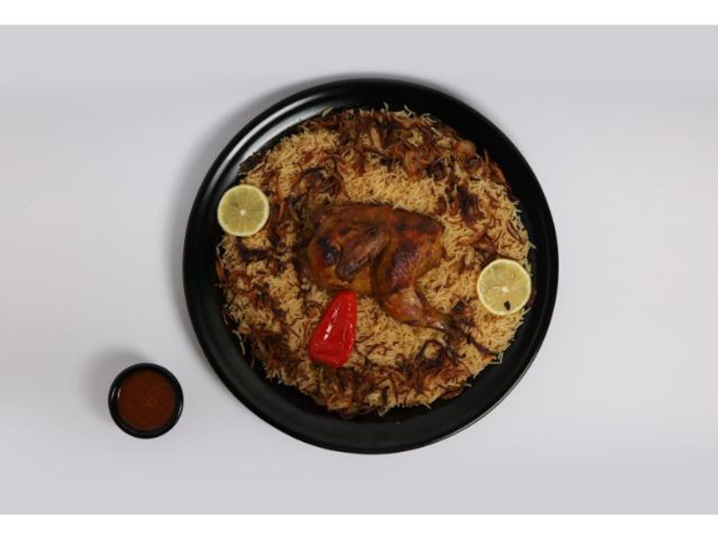 نصف دجاج أرز مزه