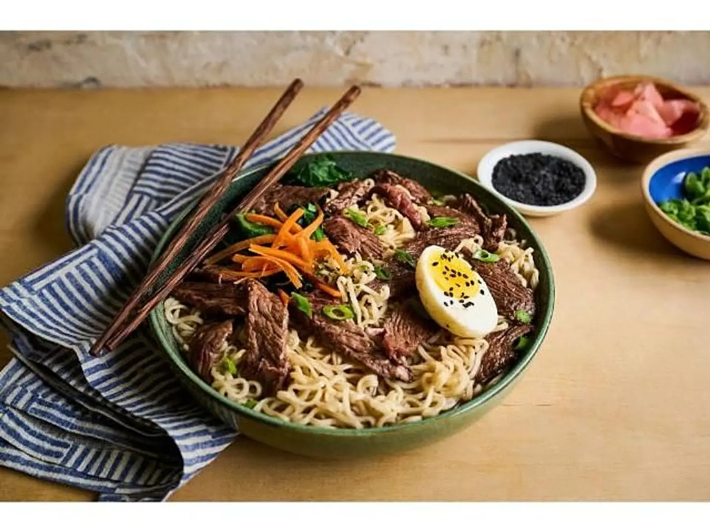 نودلز باللحم البقري