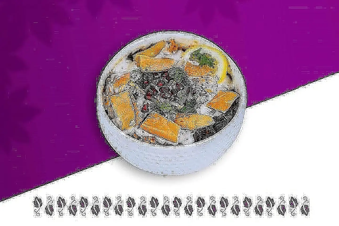 Small Grape Leaves Fatteh