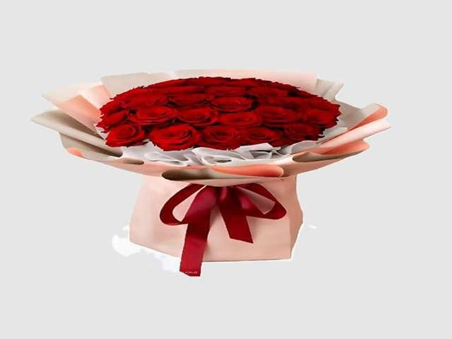 Arranged Bouquet Of Red Roses