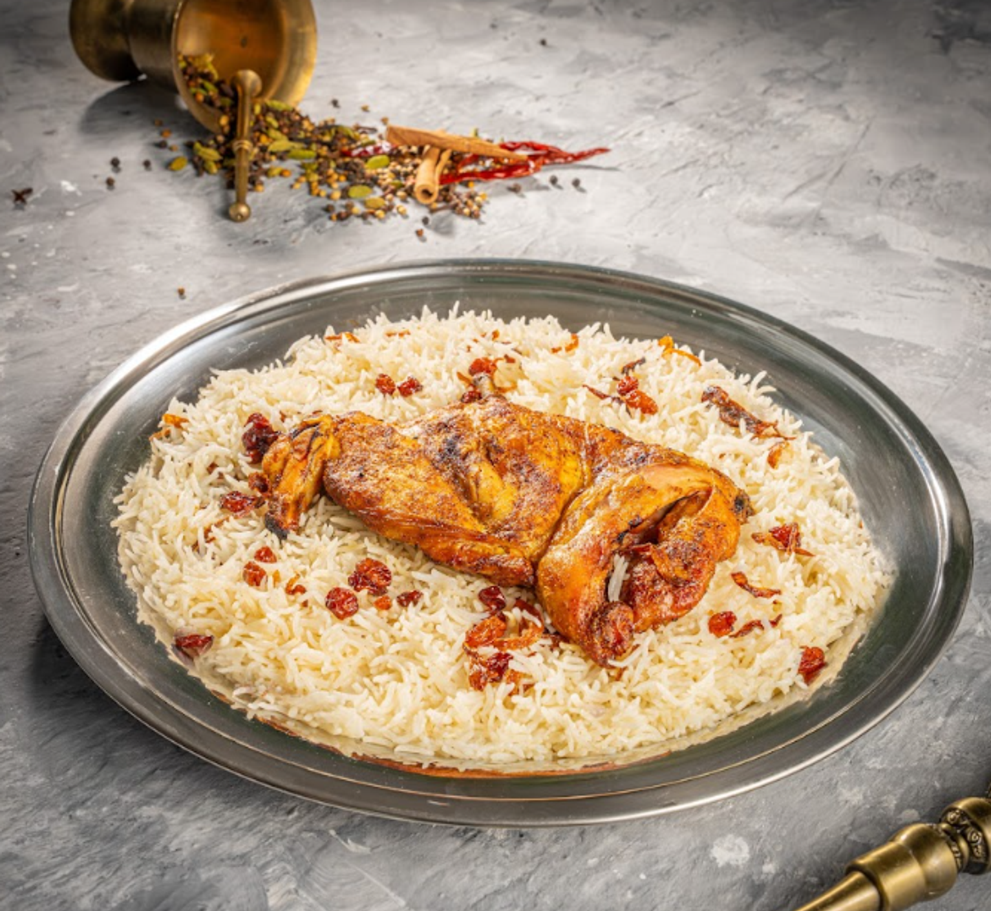 حبة دجاج مظبي مع الأرز