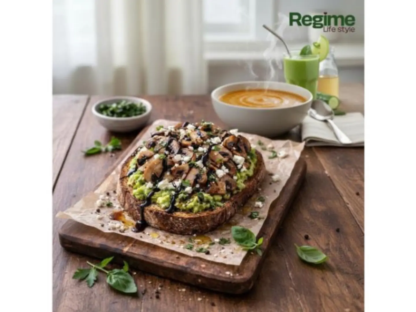 Avocado Toast With Mushrooms