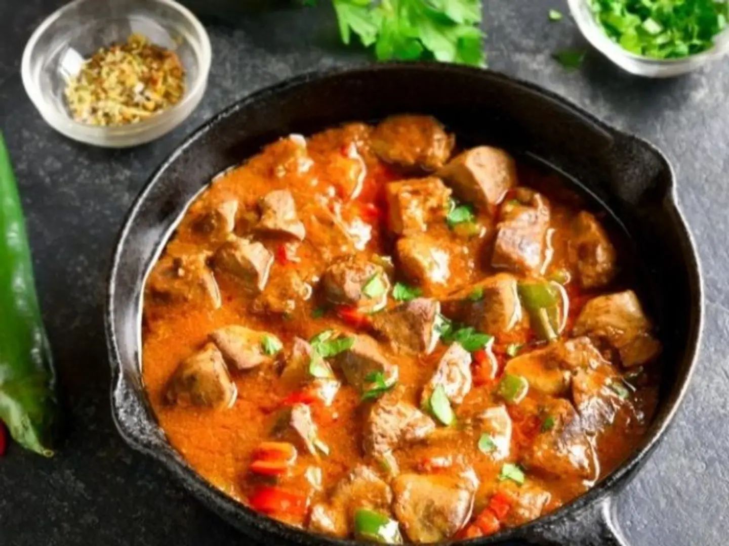 وجبة كبدة بالطماطم