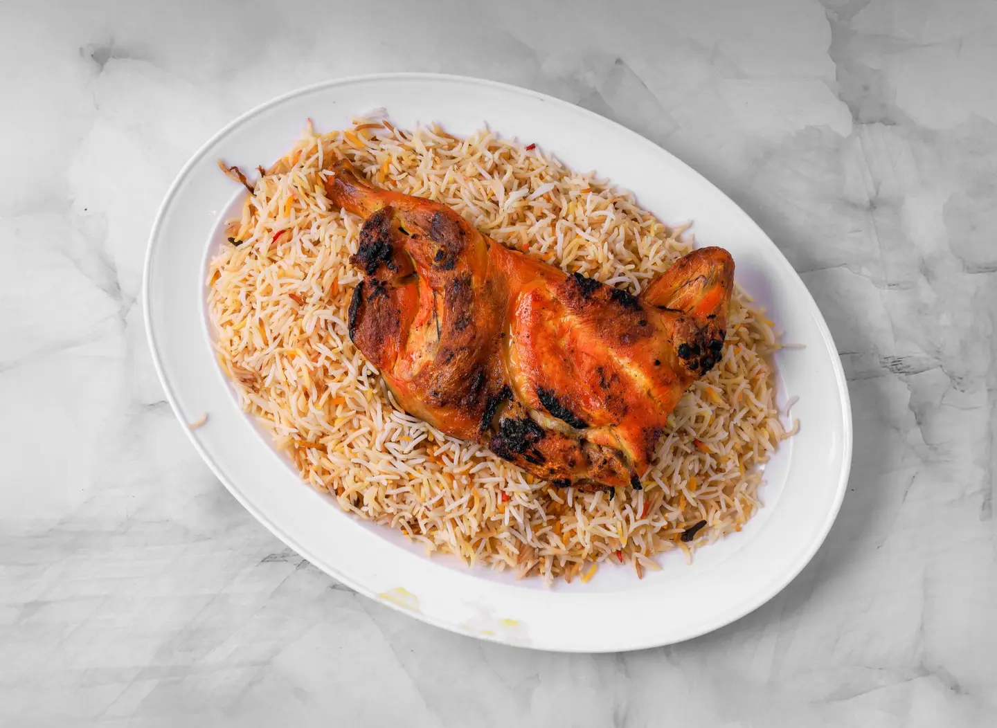 نص دجاج مظبي مع الرز