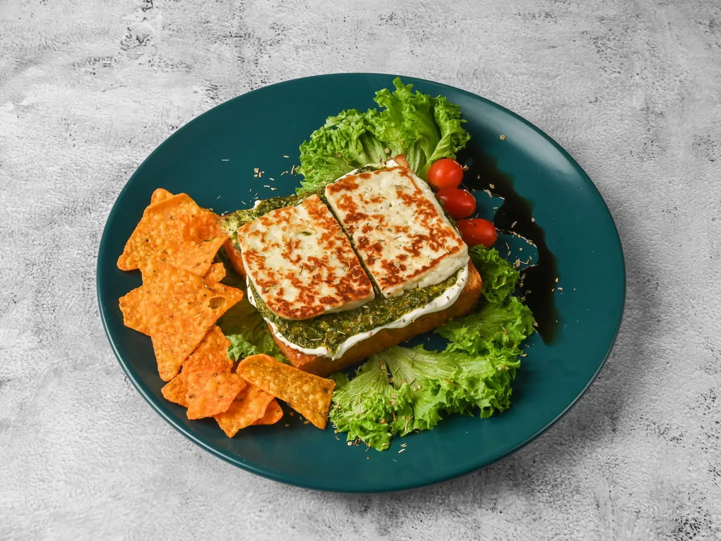 Brioche Pesto Halloumi