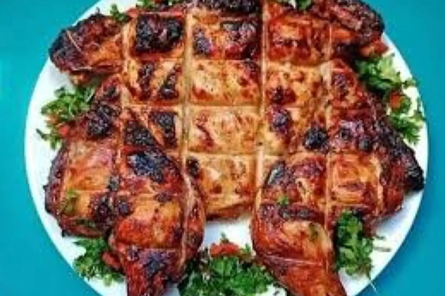 دجاج مشوي على الفحم