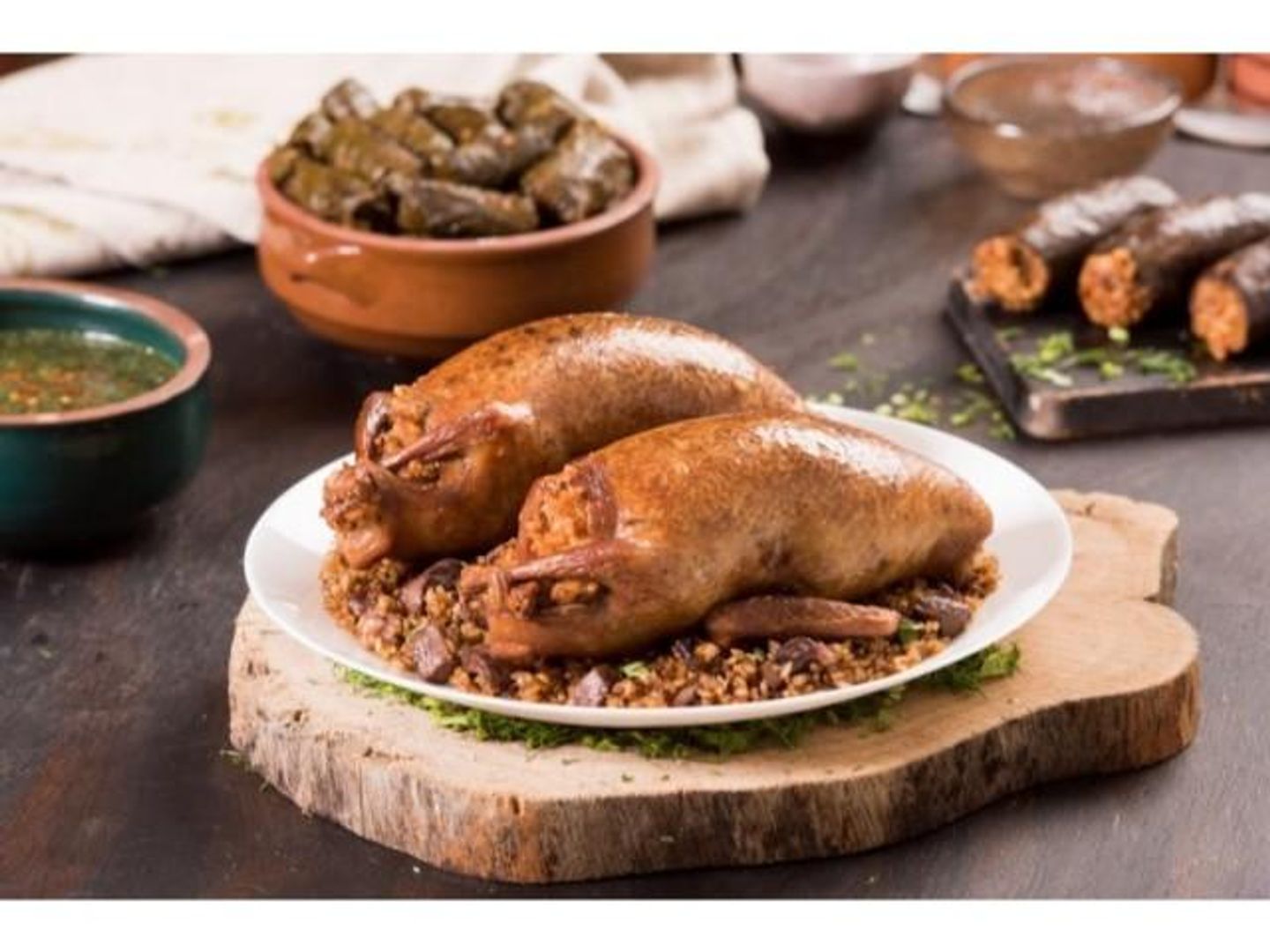 حبة حمام والارز وخضار