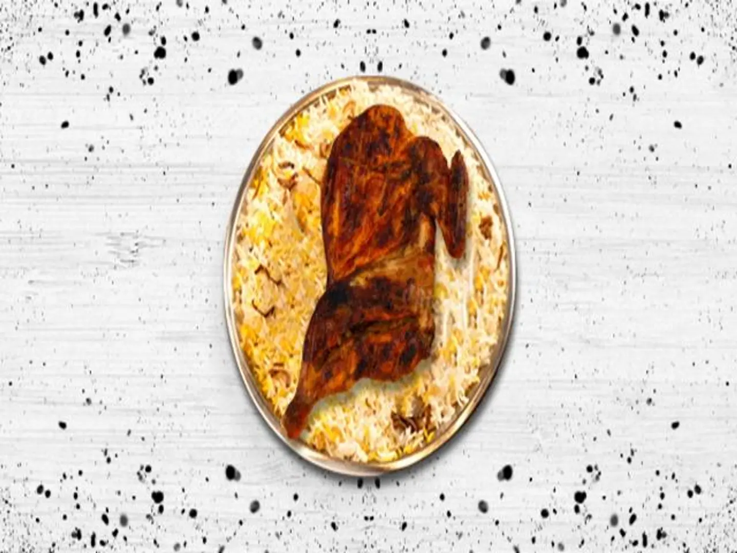 Half Charcoal Grilled Chicken With Peshawari Rice