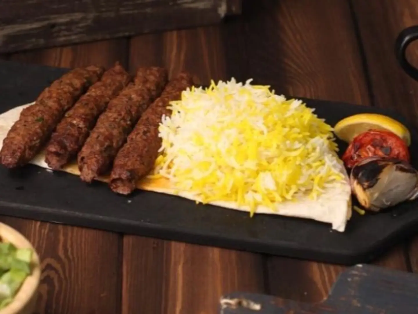 Meat Kebab With Rice