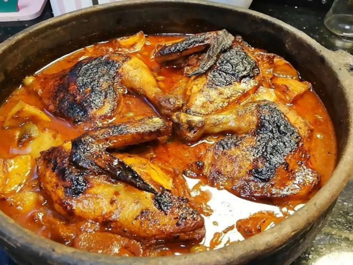 طاجن بطاطس بالدجاج