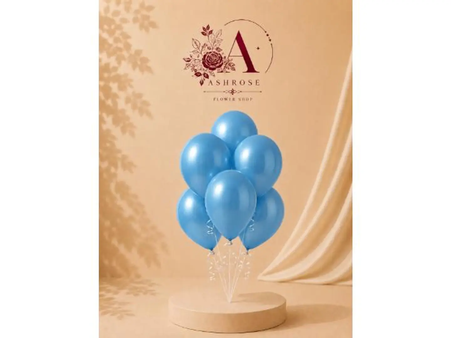 Blue Helium Balloon Bouquet 5 Balloons