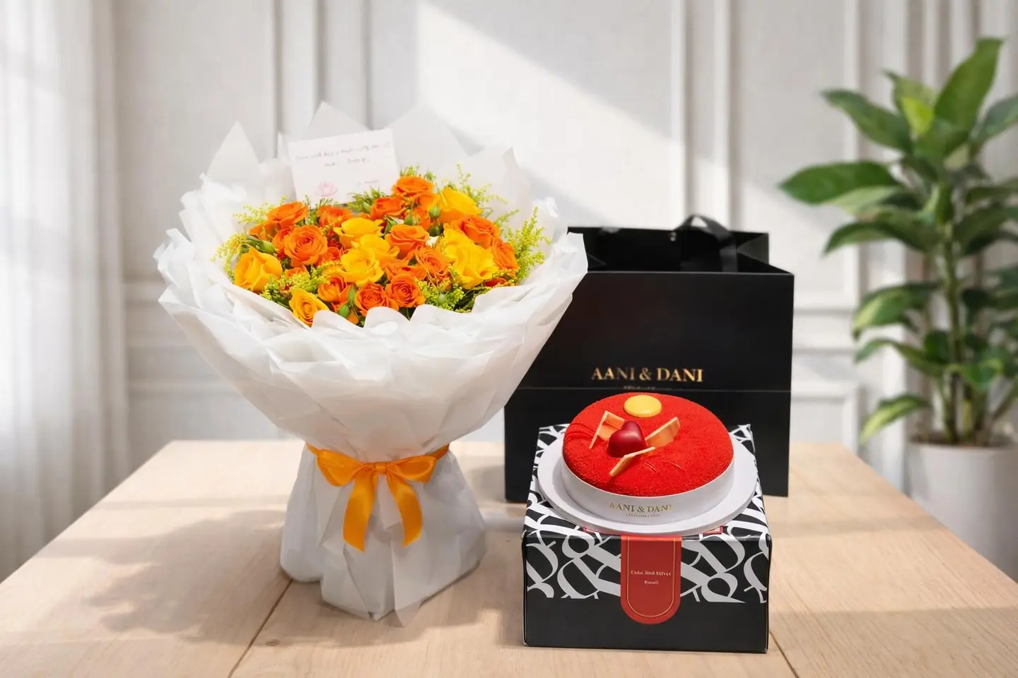 A Bouquet Of Roses And A Cake For Me And Dani 6