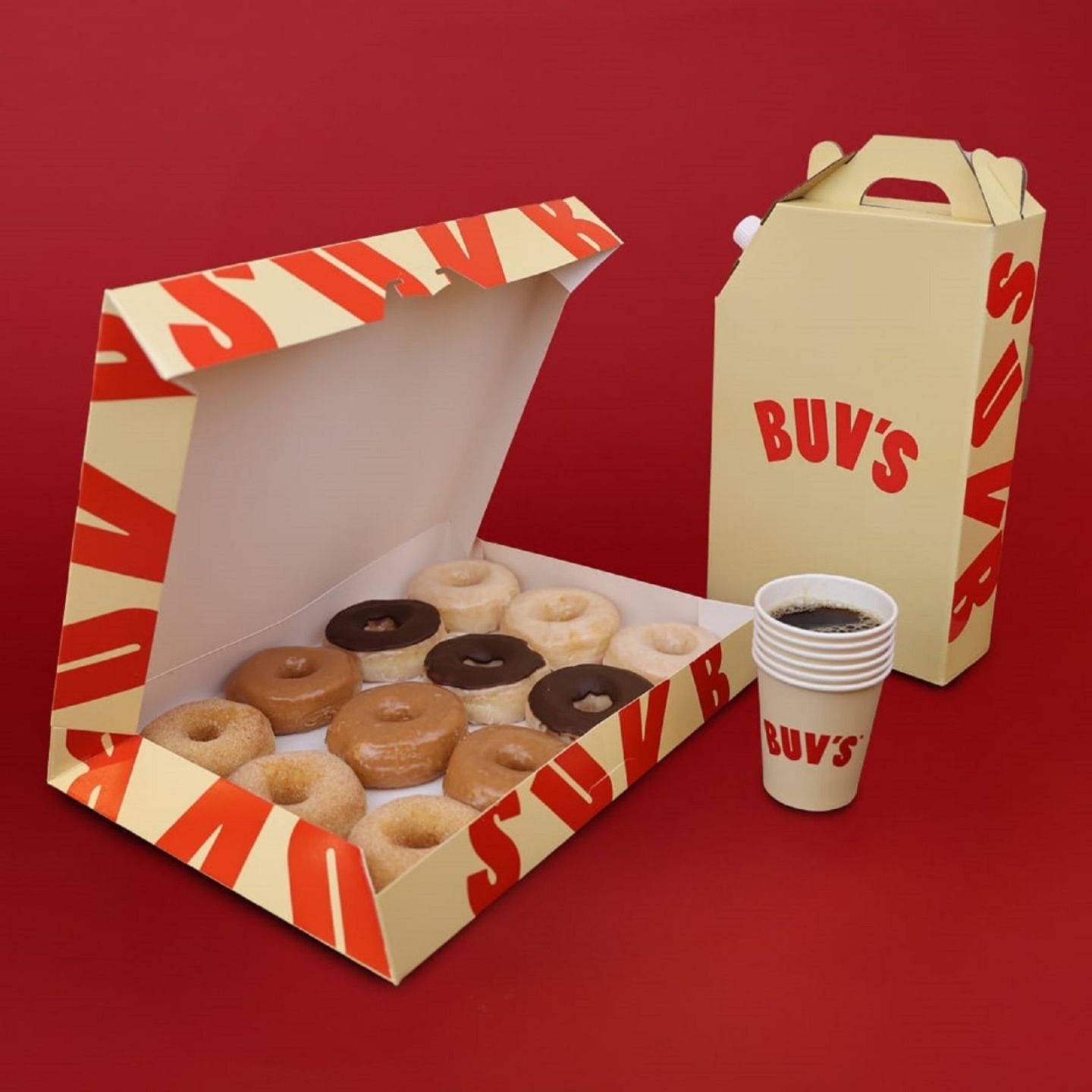 Box One Liter And A Half + Donut Box 12 Pieces