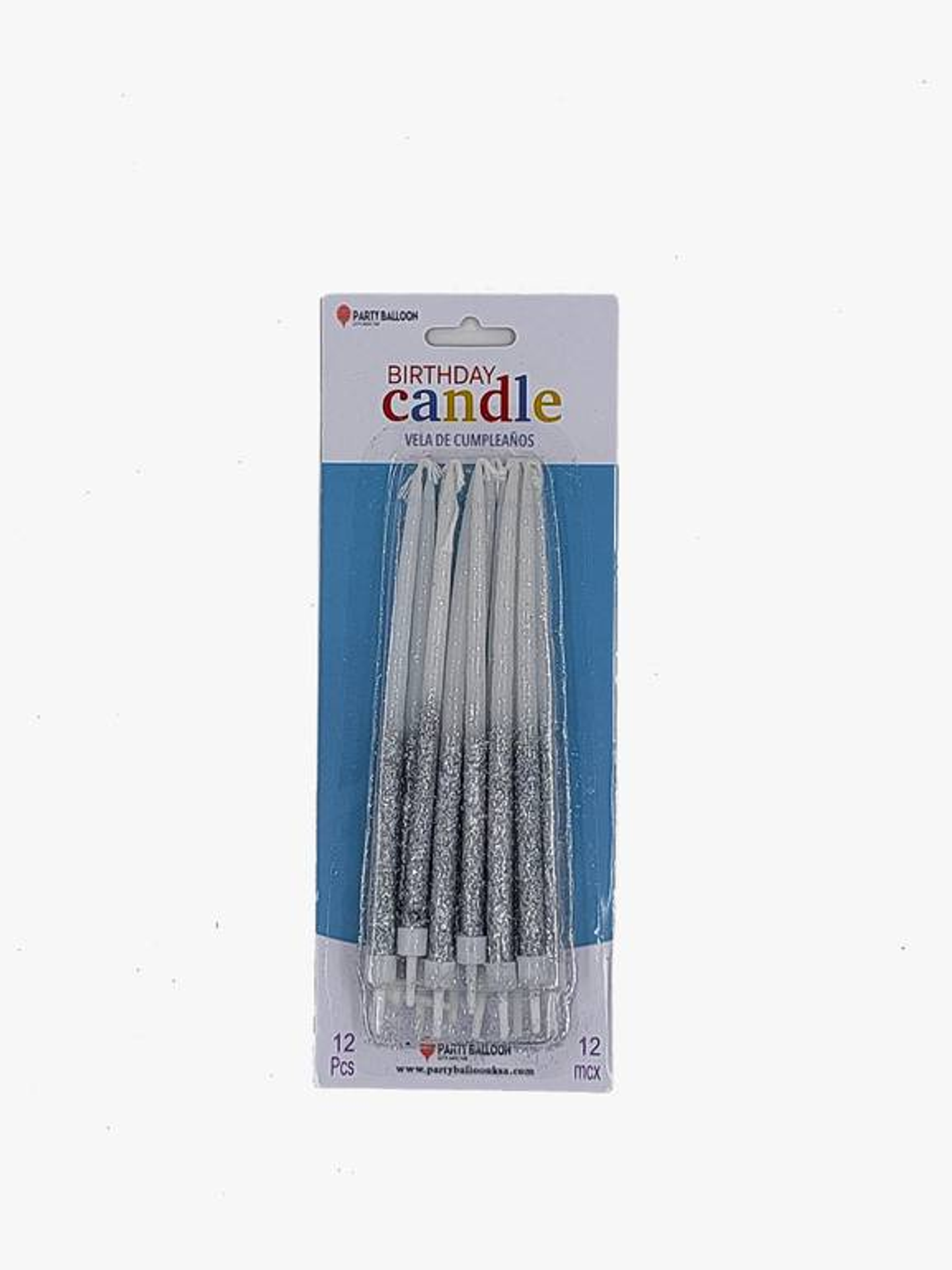 Silver  Candles 12 Pcs
