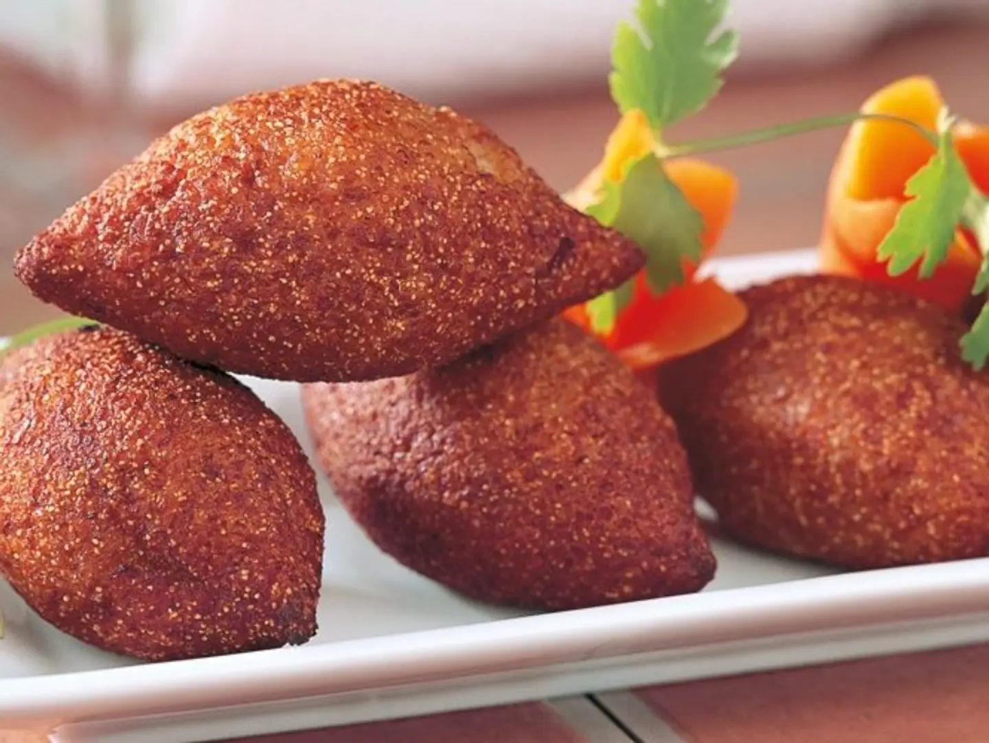 A Plate Of Meat Or Chicken Kibbeh