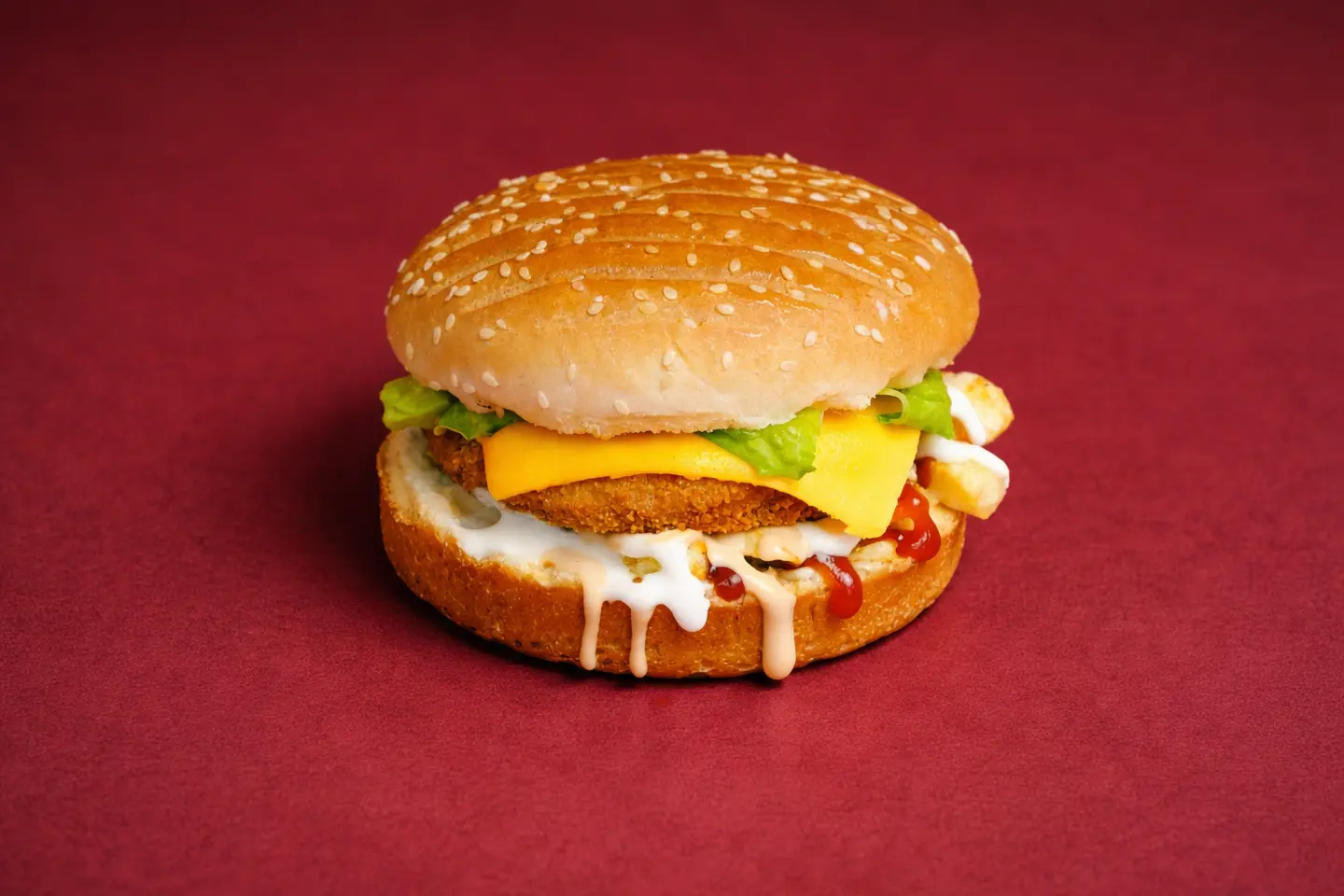 برجر دجاج مقلي