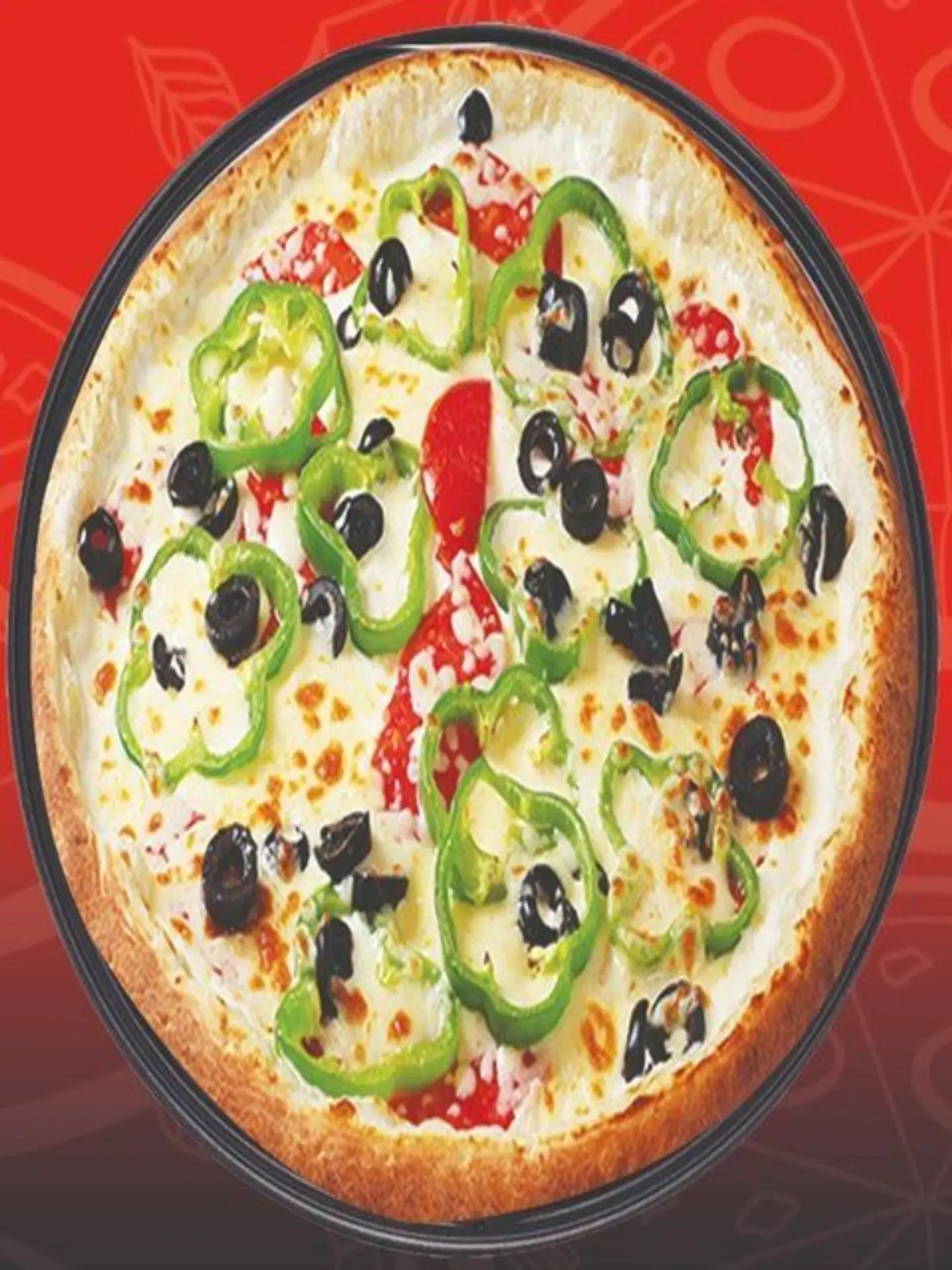 Large Labneh Pizza With Vegetables And Cheese