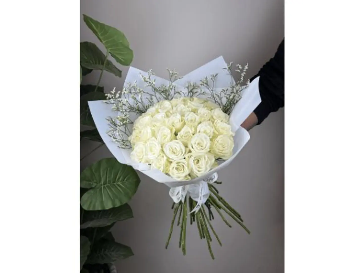 Elegant White Rose Bouquet
