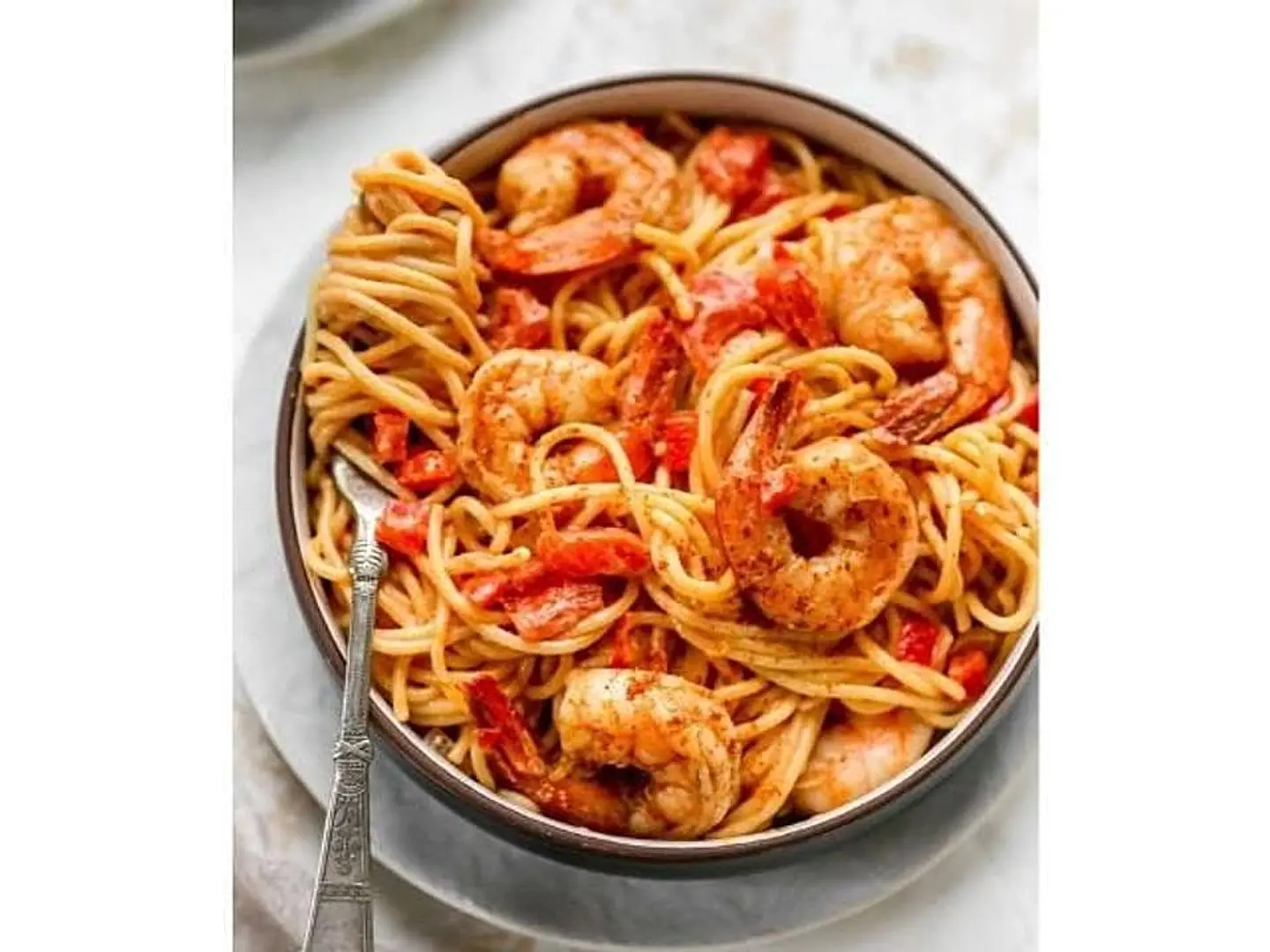 Shrimp Pasta Tagine With Red Sauce