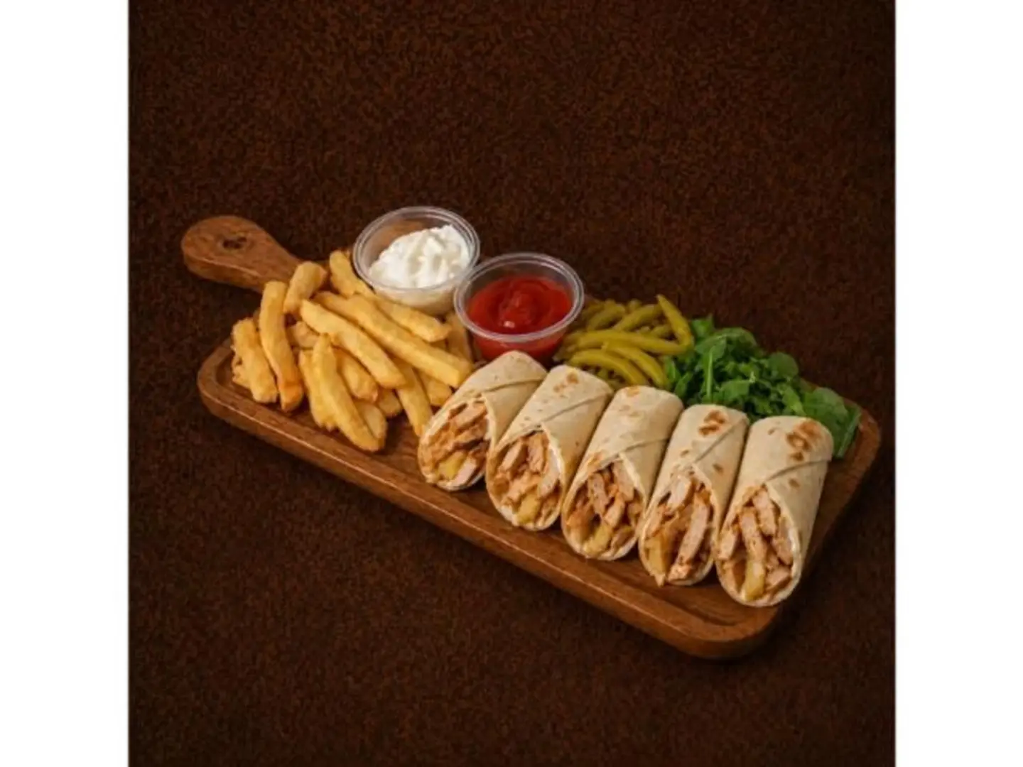 Double Arabic With Dipping Sauces