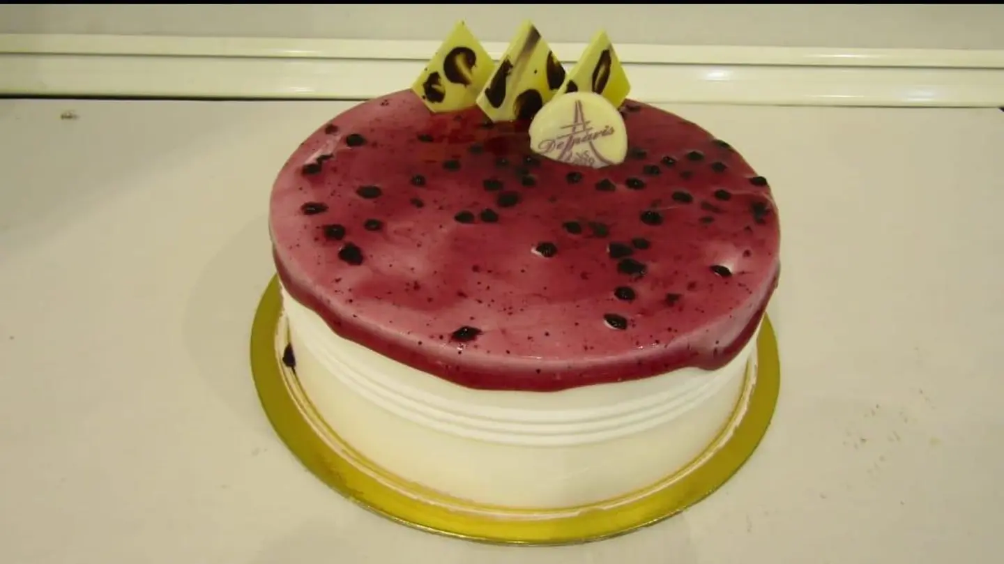 كيك فانيلا توت