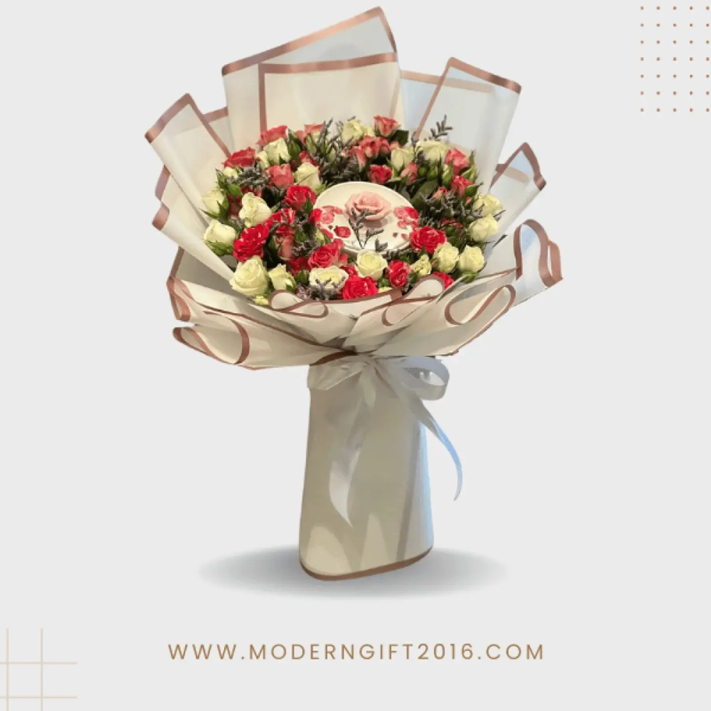 بوكية ورد + شوكلاته بستاني