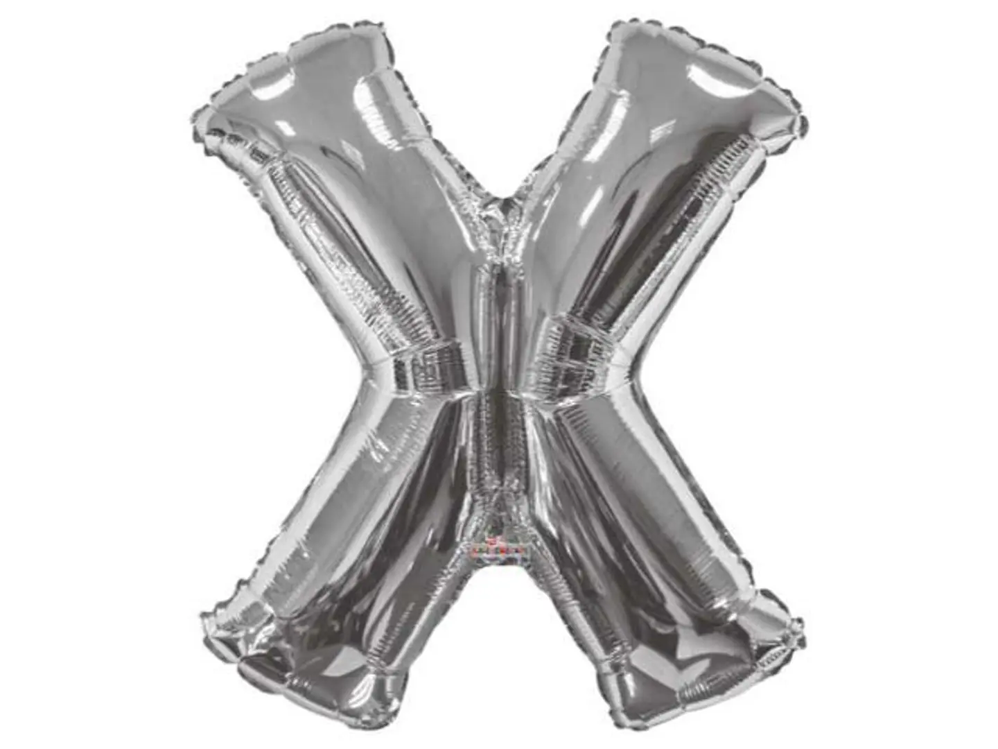 بالون هيليوم فضي اكس