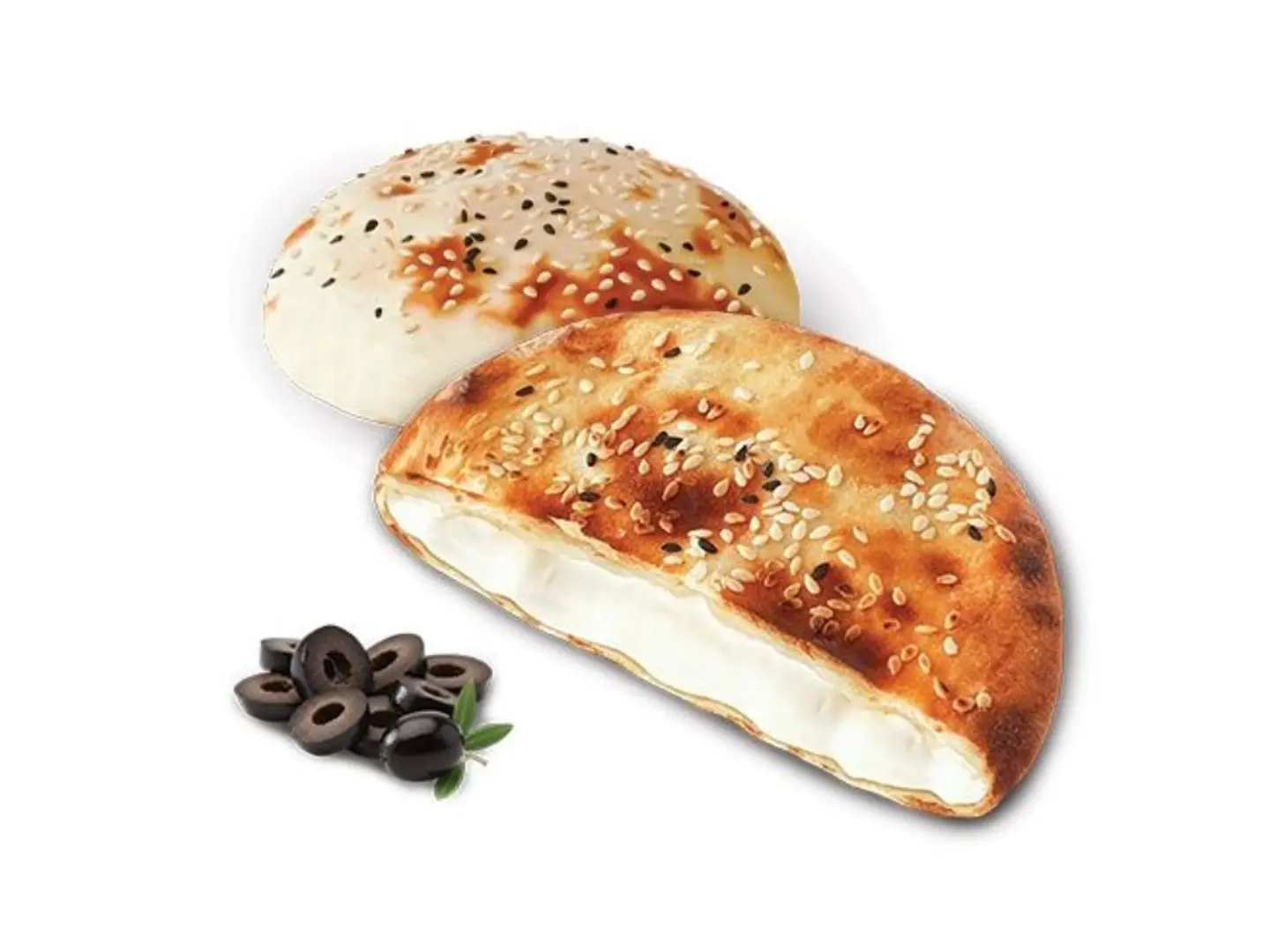 فطير لبنة بالزيتون