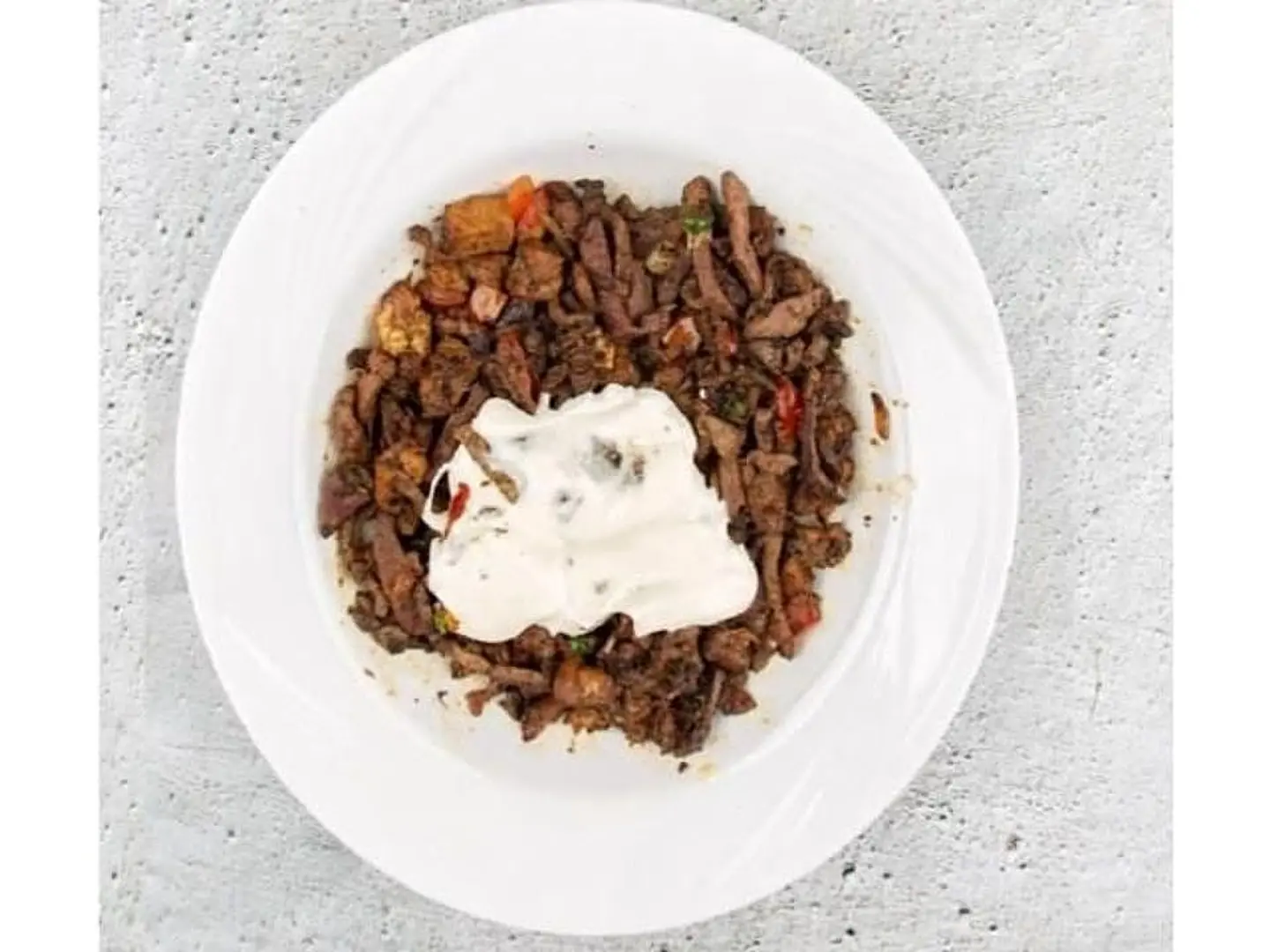 Plate Of Lamb Liver With Cheese