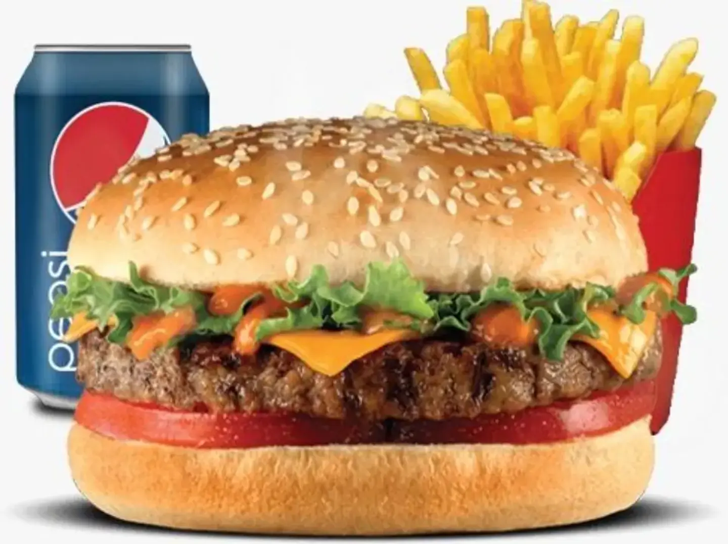 Grilled Beef Burger Meal