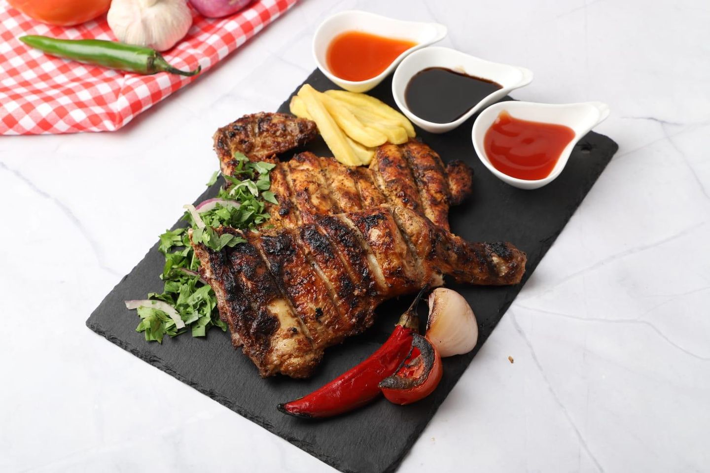 نص دجاج مشوي