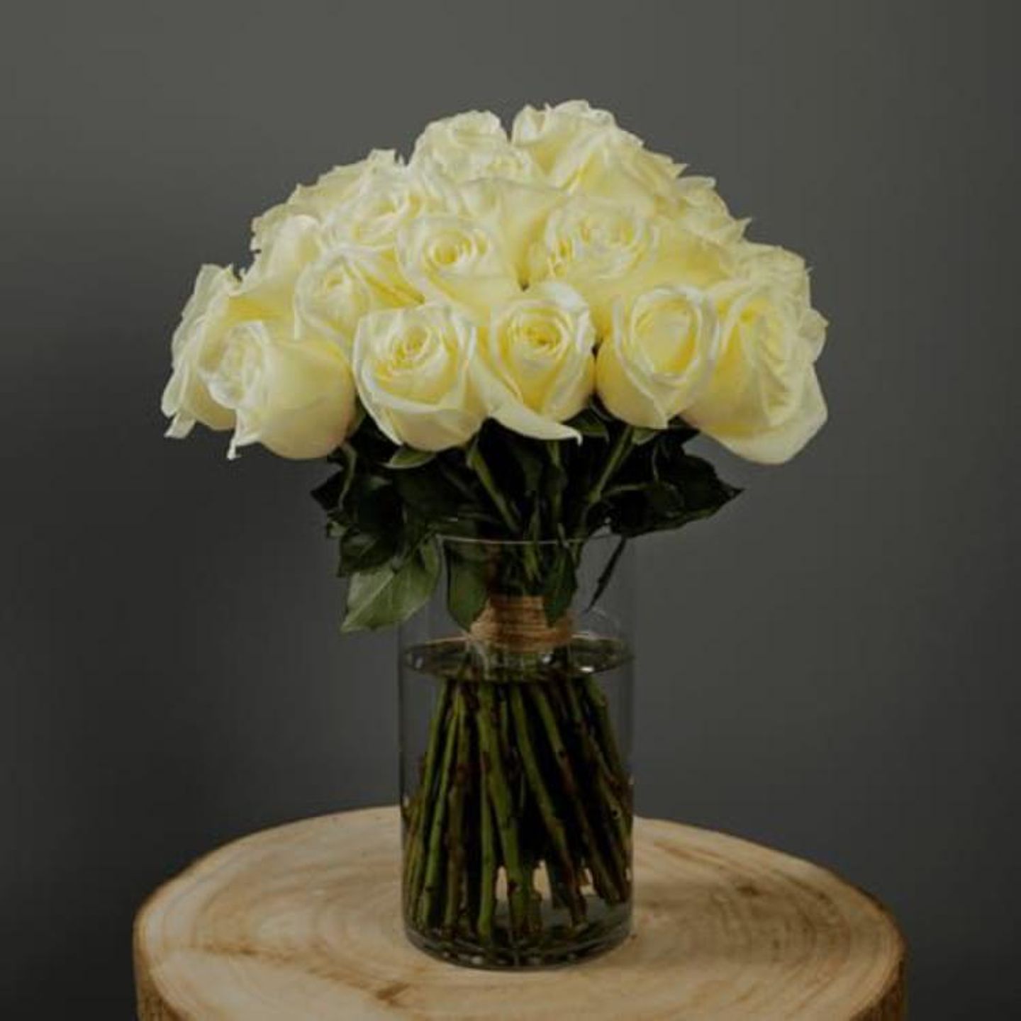 White Rose Vase