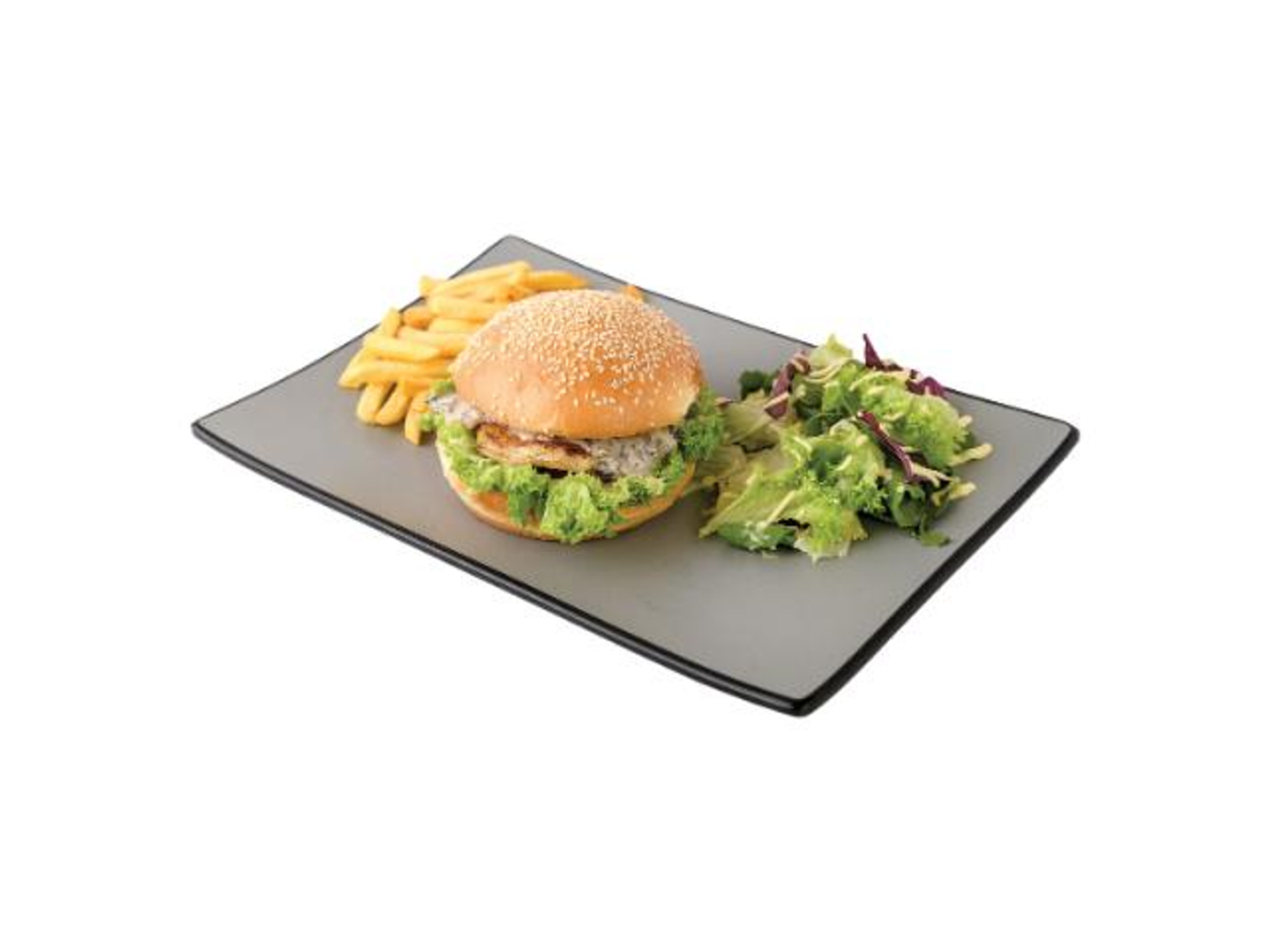 Chicken Burger With Mushrooms