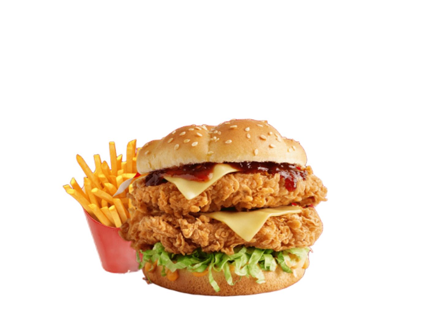 Double Zinger Meal With Cheese