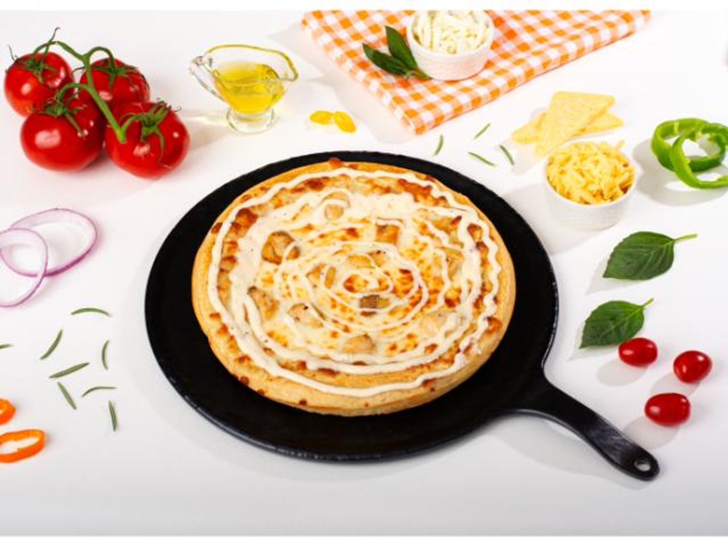 Chicken Pizza With Ranch Sauce