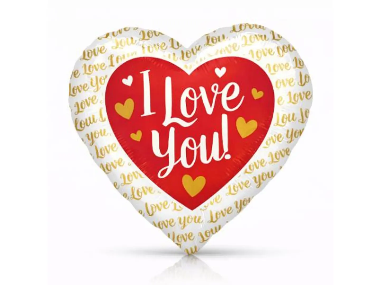 White And Gold Valentine’s Balloon