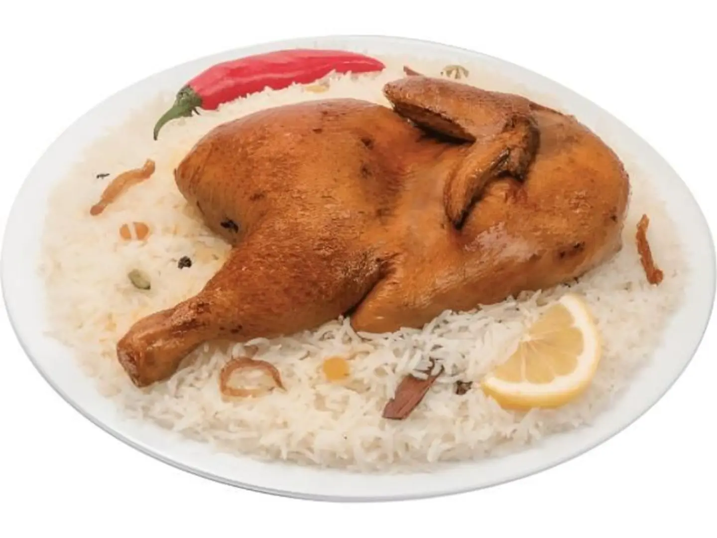 Half Rotisserie Chicken With Rice