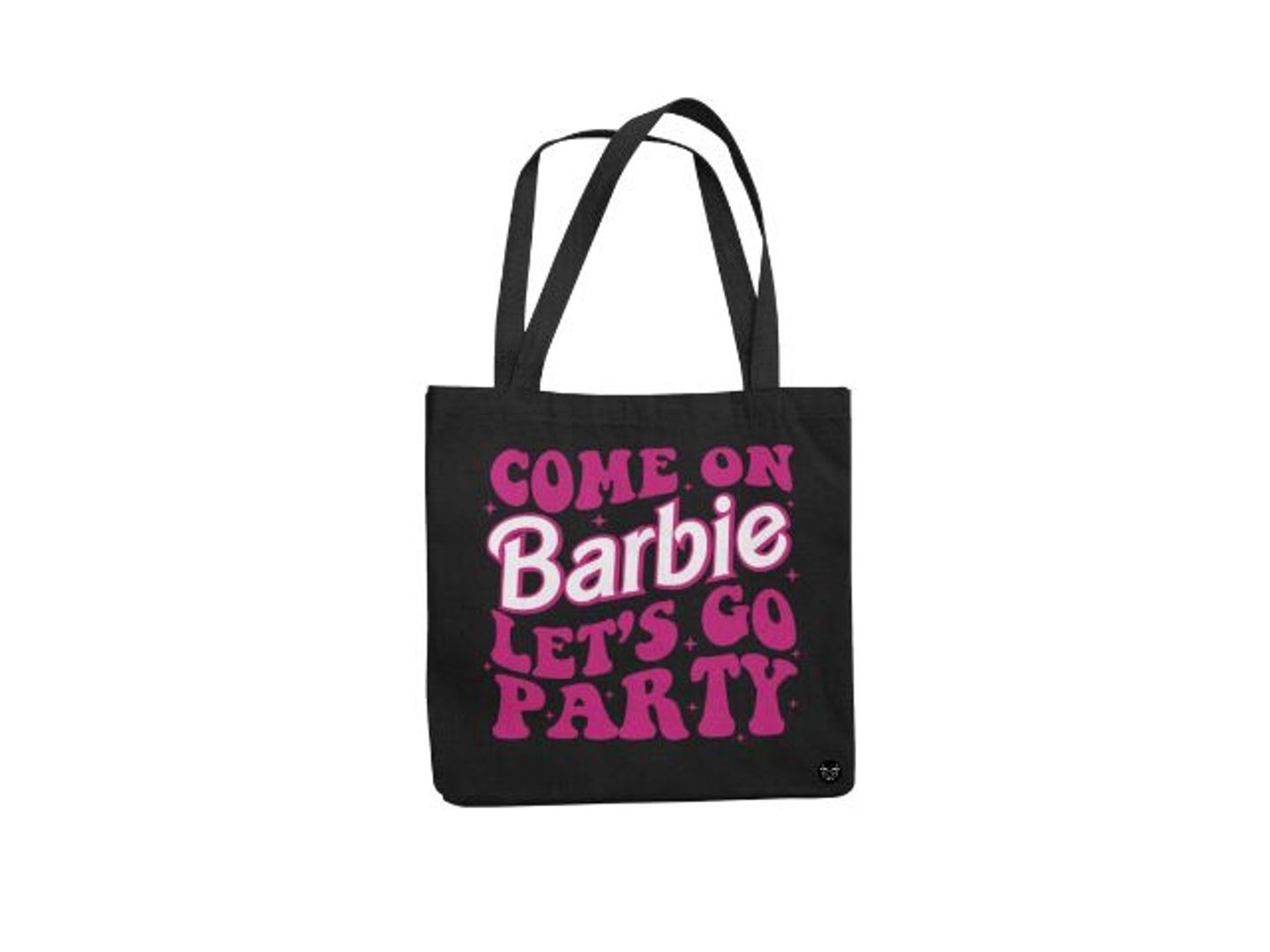 Come On Barbie Lets Go Party Black Tote Bag