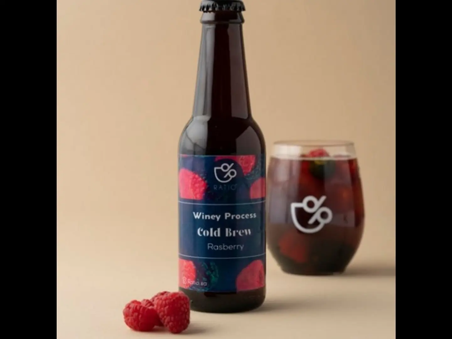 Bottle Of Cold Brew With Raspberry