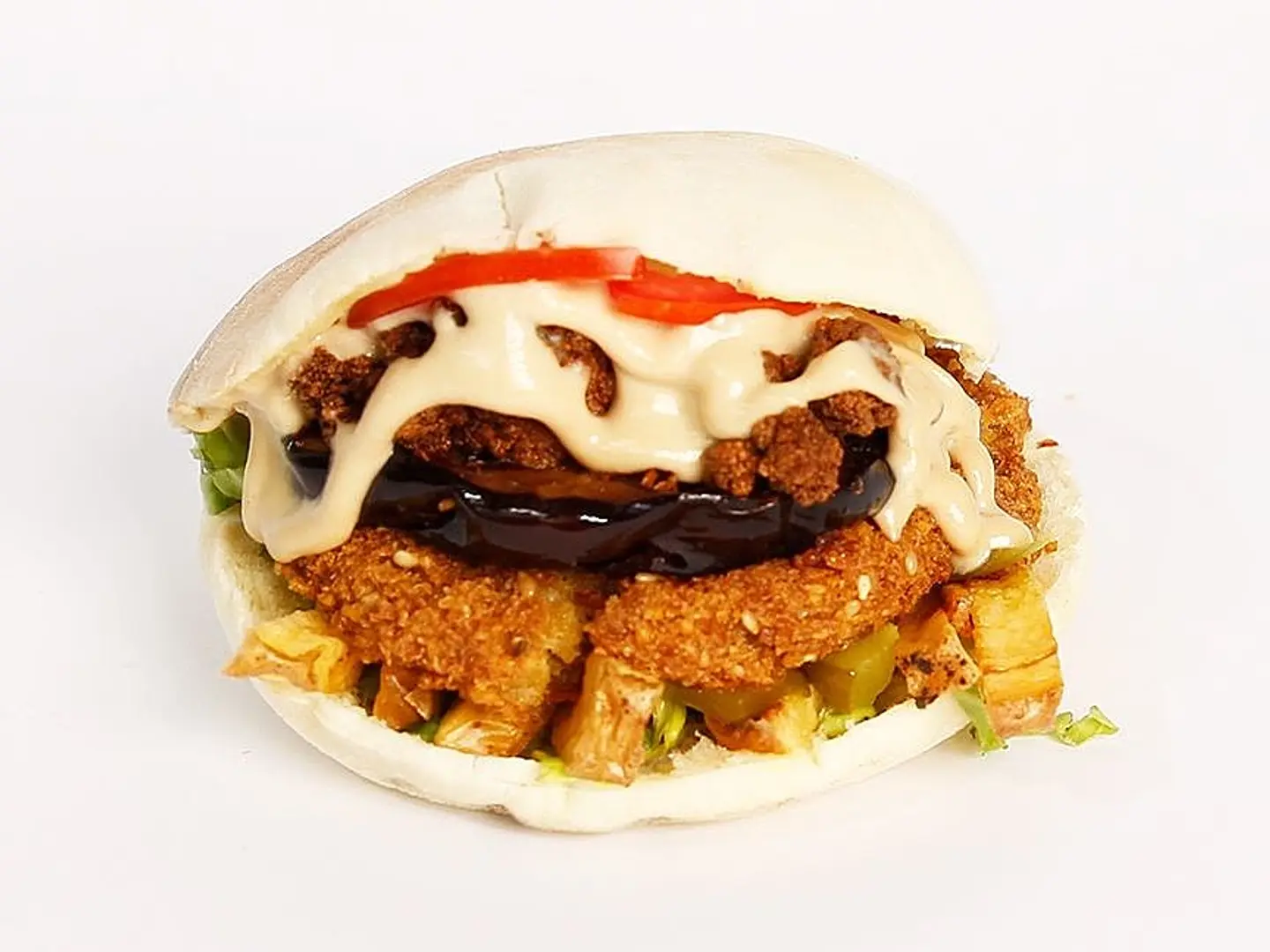 ساندويش فلافل مشكل خبز لبناني