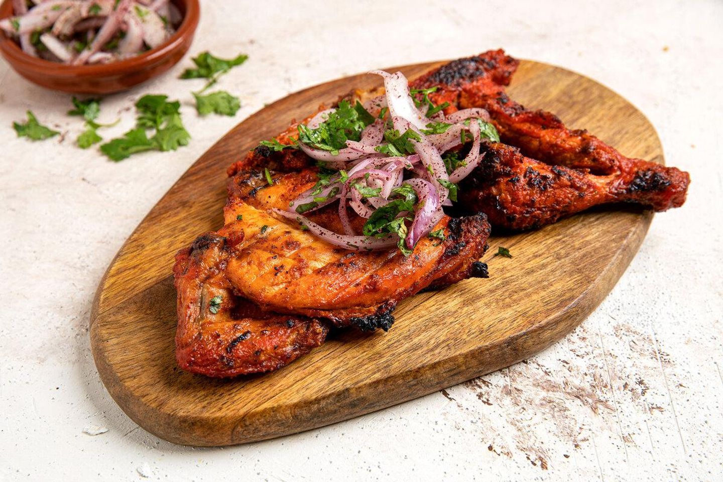 نص حبة فحم دجاج مع الرز