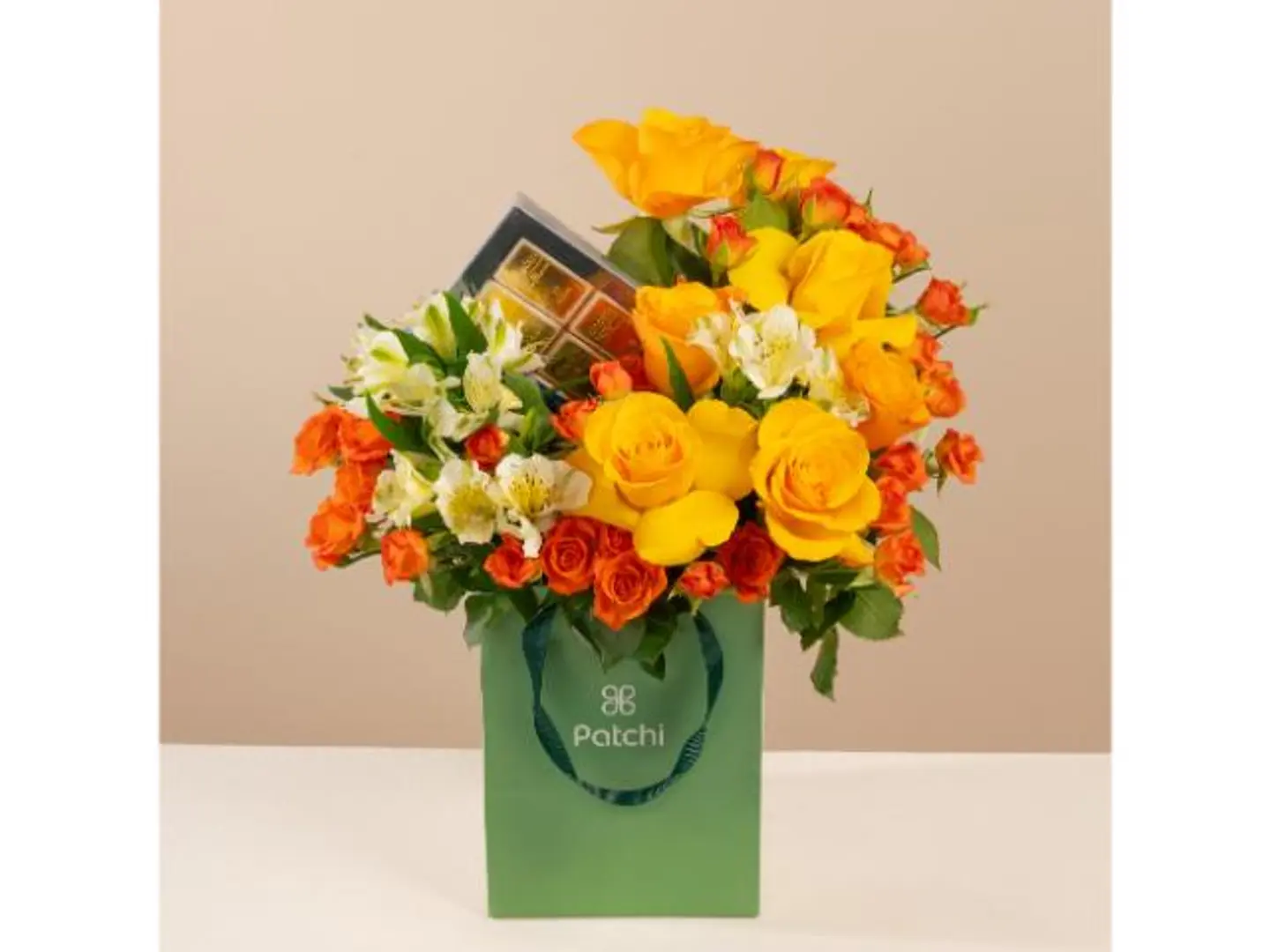 Radiant Bloom Bouquet With Patchi Chocolate